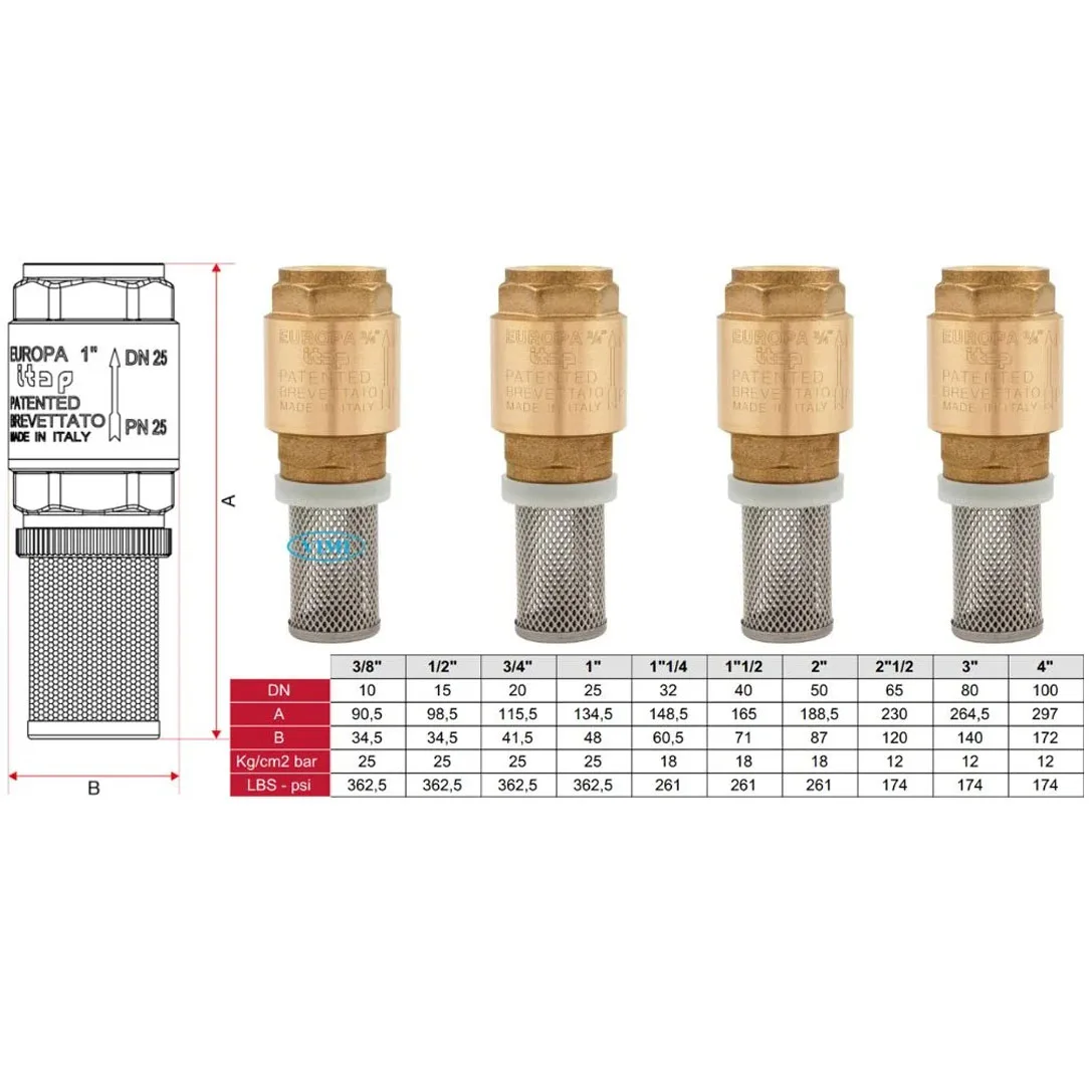 Rọ Bơm Đồng Itap.105 4 1 Foot valves ITap 105