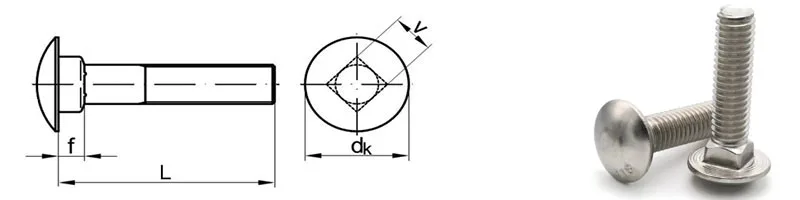 Carriage Bolts SS304 tech