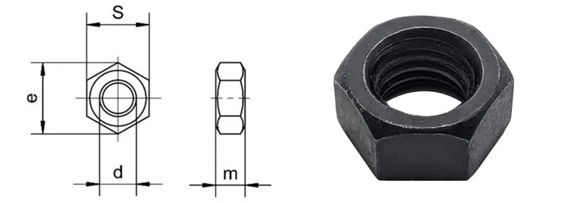 Tán Thép Đen Grade 5 UNC 7/8-9 4 dai oc he inch ma den tech