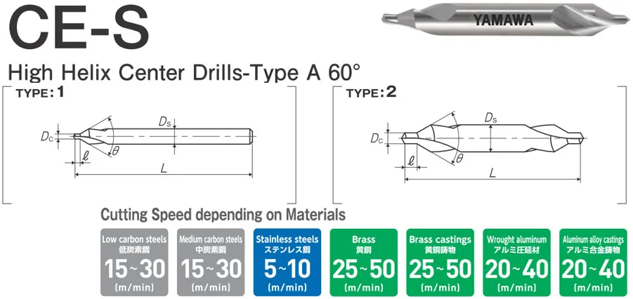 Mũi Khoan Tâm Yamawa CE-S 5x60x12 13 mui khoan tam Yamawa CE S