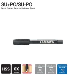 Taro Thẳng Inox Yamawa SU+PO P2 M2x0.4 9 mui taro may thang yamawa cho inox su plus po su po