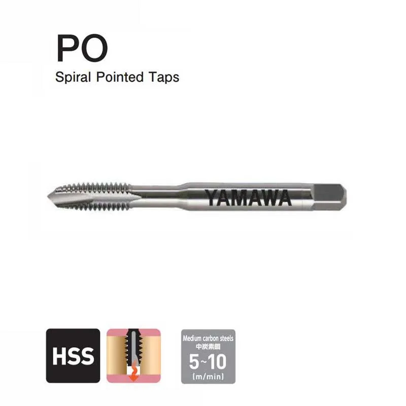 Taro Rãnh Thẳng Yamawa PO P4 M16x2.0 3 mui taro may thang yamawa cho lo thong po