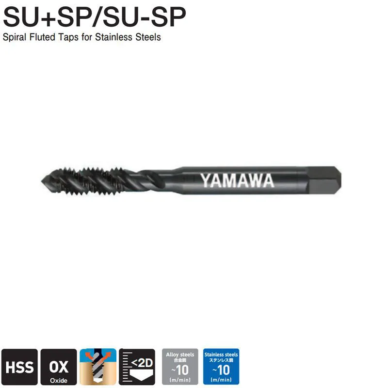 Taro Xoắn Inox Yamawa SU-SP M10x1.5 P2 6 mui taro may xoan su plus sp su sp chuyen inox yamawa