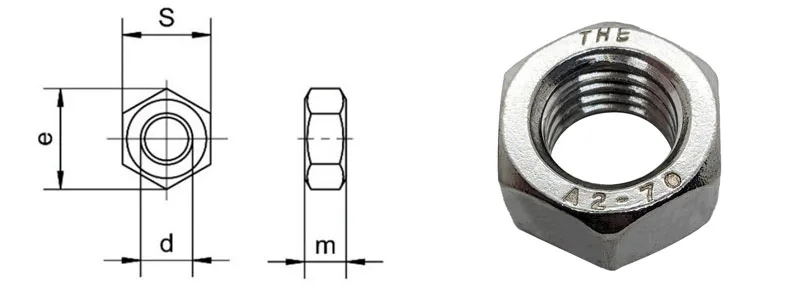 Tán Inox 304 DIN 934 M18x2.5 4 tan cap Inox 304 tech