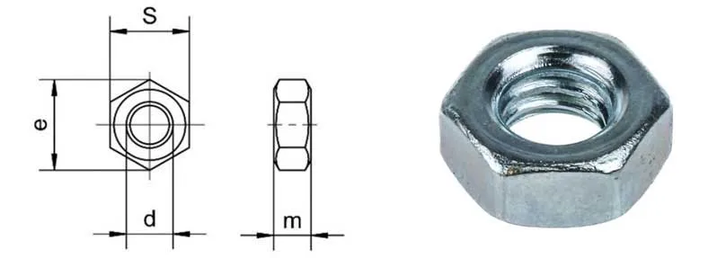 Tán Thép 4.6 Mạ Kẽm DIN 934 M24x3.0 3 tan cap ben 46 ma kem dien phan tech