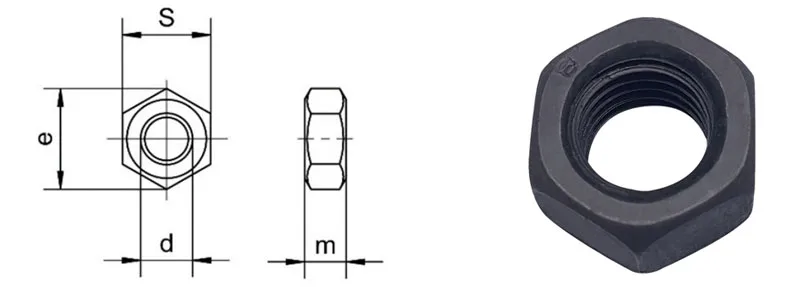 Tán Thép Đen 8.8 DIN 934 M3x0.5 3 tan cap ben 88 ma den tech