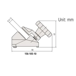 Chân Đế Kẹp Panme Mitutoyo 156-105-10 10 1 Micrometer Stands Mitutoyo 156 105 10