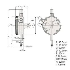 Đồng Hồ So Cơ Khí Mitutoyo 2110A-10 12 1 Mitutoyo Dial Gauge 2110A 10