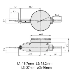 1 Mitutoyo Dial Test Indicator 513 405 10E