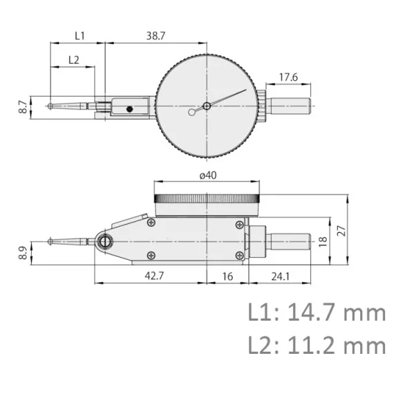 Đồng Hồ So Chân Gập Mitutoyo 513-471-10E 8 1 Mitutoyo Dial Test Indicator 513 471 10E