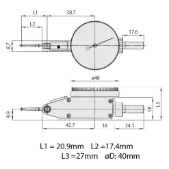 Đồng Hồ So Chân Gập Mitutoyo 513-474-10E 13 1 Mitutoyo Dial Test Indicator 513 474 10E