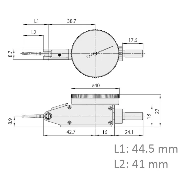 Đồng Hồ So Chân Gập Mitutoyo 513-477-10E 7 1 Mitutoyo Dial Test Indicator 513 477 10E