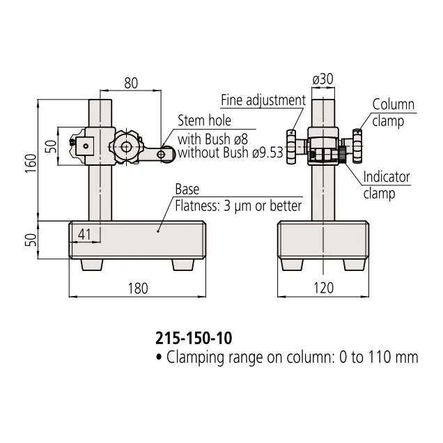 Đế Gá Đồng Hồ So Mitutoyo 215-150-10 5 1 Mitutoyo Gauge Stand 215 150 10