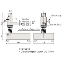 Đế Gá Đồng Hồ So Mitutoyo 215-156-10 8 1 Mitutoyo Gauge Stand 215 156 10