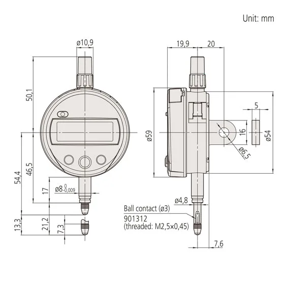 Đồng Hồ So Điện Tử Mitutoyo 543-782 7 2 Digimatic Indicator Mitutoyo 543 781