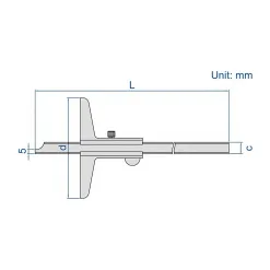 Thước Đo Sâu Cơ Khí Insize 1240-300 10 3 Insize 1240 150