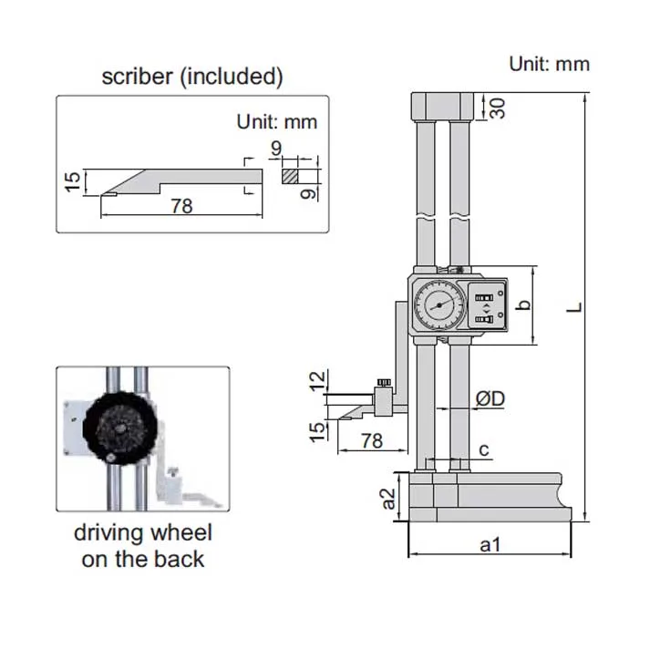 Thước Đo Cao Đồng Hồ Insize 1351-300 6 4 Insize 1351 300