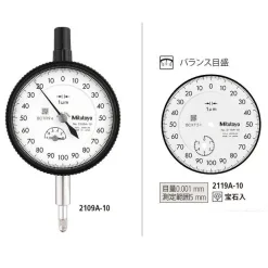 Đồng Hồ So Cơ Khí Mitutoyo 2119A-10 10 4 Mitutoyo Dial Gauge 2119A 10