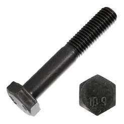 Bulong Lục Giác Thép 10.9 DIN 931 M12x1.75 10 Bulong Dau Luc Giac Thep Den 10.9 Ren Lung