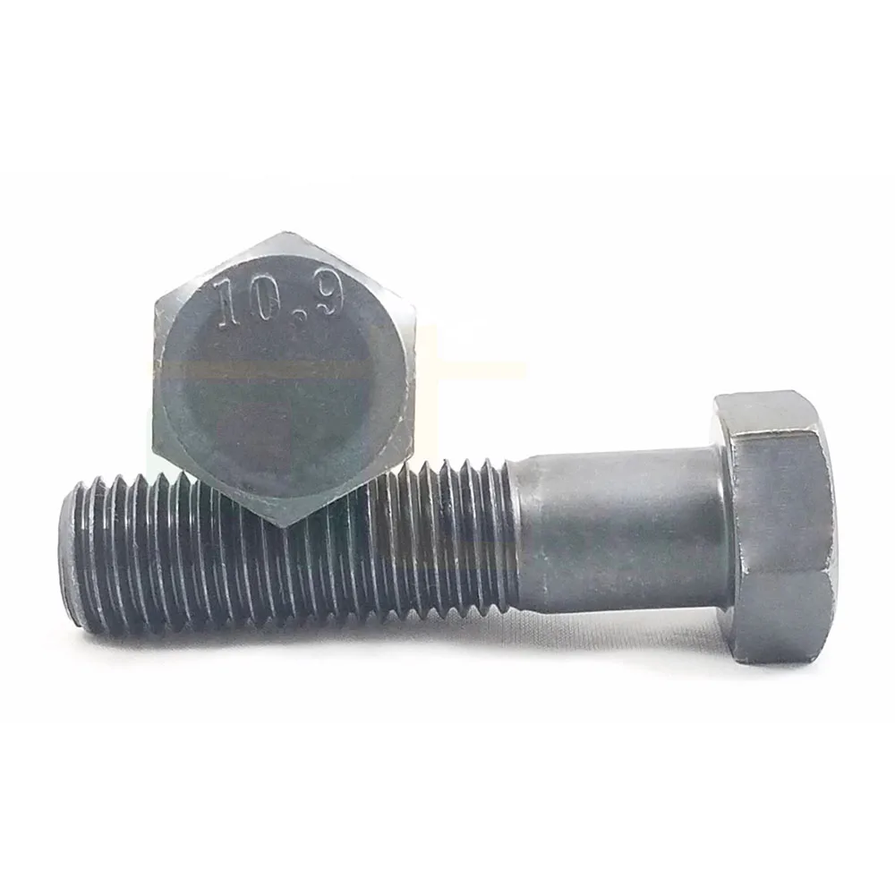 Bulong Lục Giác Thép 10.9 DIN 931 M12x1.75 7 Bulong Dau Luc Giac Thep Den 10.9