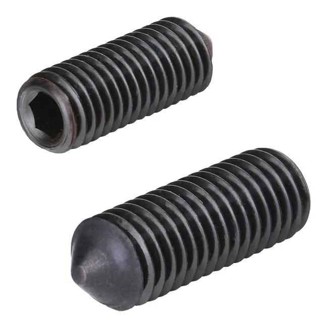 Vít Trí Đuôi Nhọn Thép Đen 10.9 M4x0.7 DIN 914 6 Cone Point Set Screw Black Steel