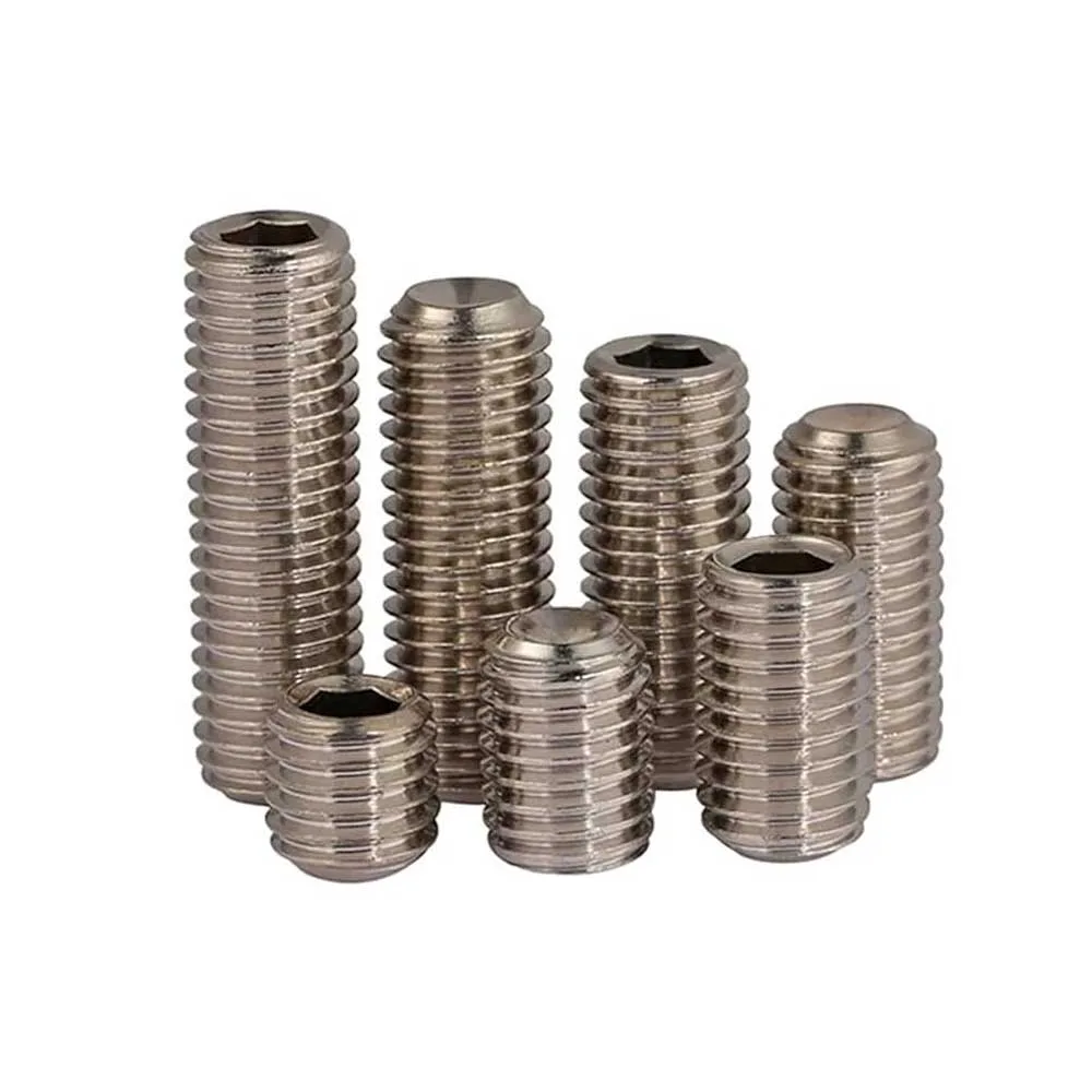 Vít Trí Đuôi Lõm Inox 304 M2.5x0.45 DIN 916 3 Cup Point Hex Socket Set Screws sus304