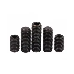 Vít Trí Đuôi Bằng Thép Đen 10.9 M12x1.75 DIN 913 11 Flat Point Socket Set Screws Black Steel