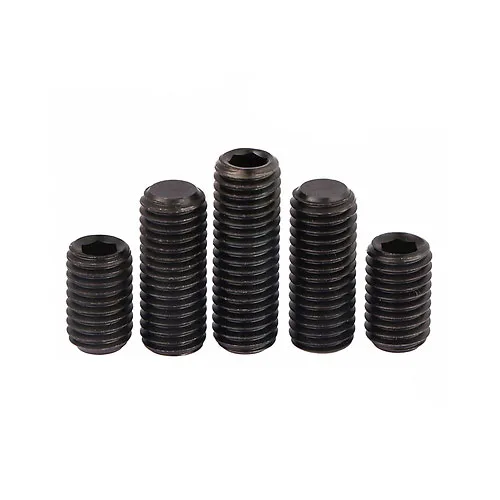 Vít Trí Đuôi Bằng Thép Đen 10.9 M12x1.75 DIN 913 6 Flat Point Socket Set Screws Black Steel