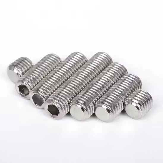 Vít Trí Đuôi Bằng Inox 304 M5x0.8 DIN 913 4 Flat Point Socket Set Screws SUS304
