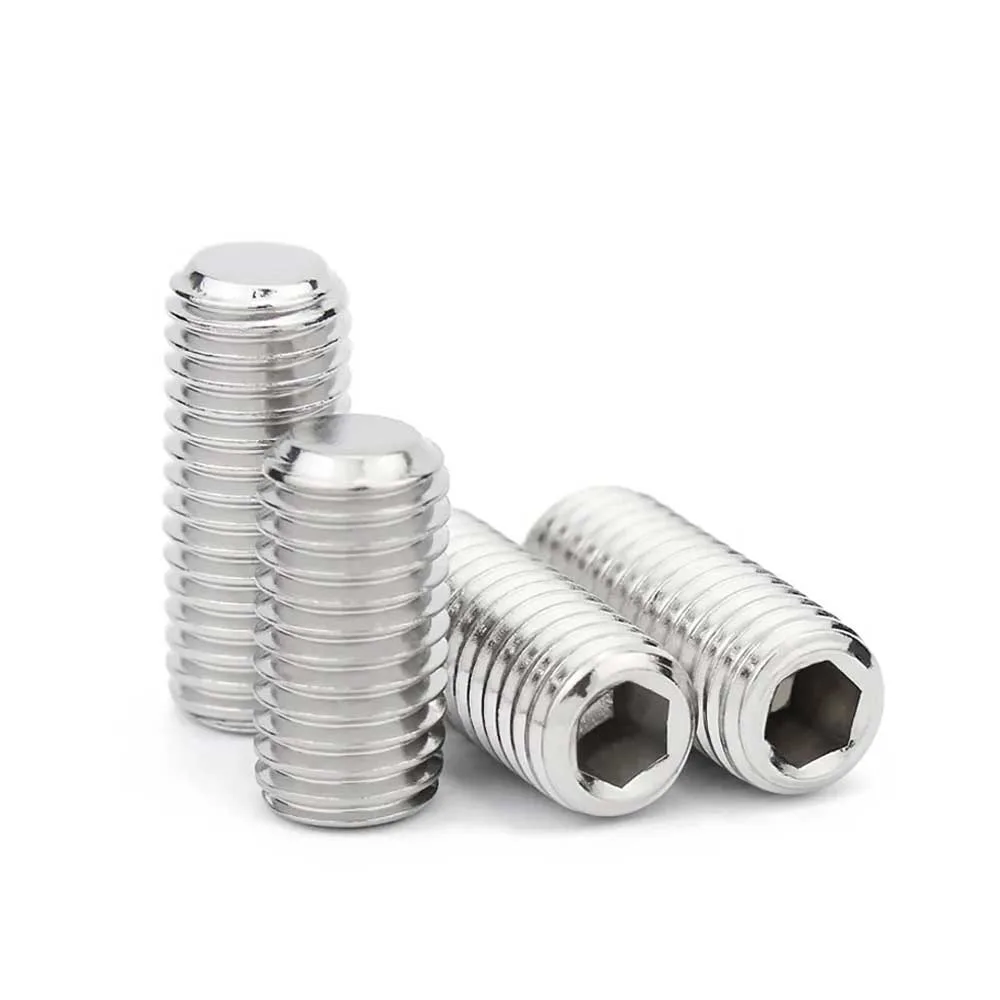 Vít Trí Đuôi Bằng Thép 10.9 Mạ Kẽm M4x0.7 DIN 913 3 Flat Point Socket Set Screws Steel 10.9