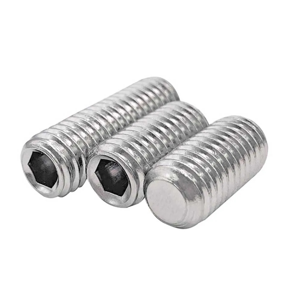 Vít Trí Đuôi Bằng Thép 10.9 Mạ Kẽm M4x0.7 DIN 913 4 Flat Point Socket Set Screws Steel