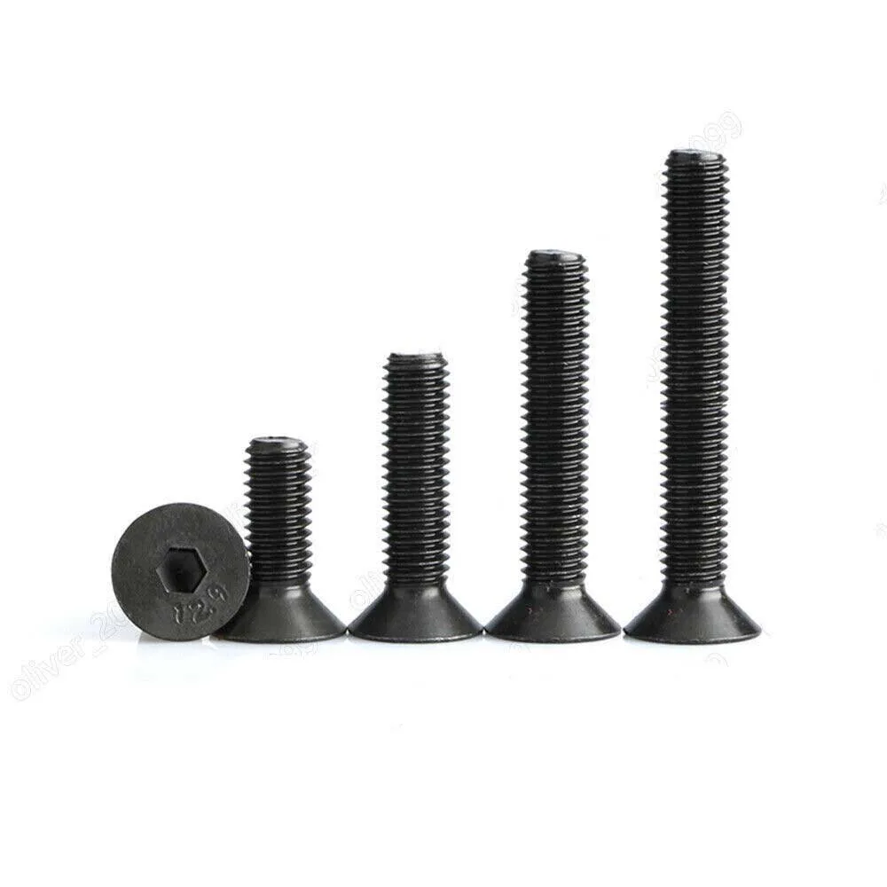 Lục Giác Chìm Đầu Col Thép Đen 12.9 M8x1.25 DIN 7991 4 Flat countersunk bolt 129 Black