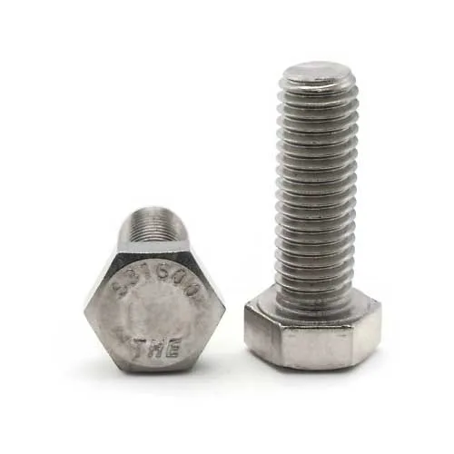 Bulong Inox 316 Ren Lửng DIN 931 M8x1.25 4 Hex bolt SUS316