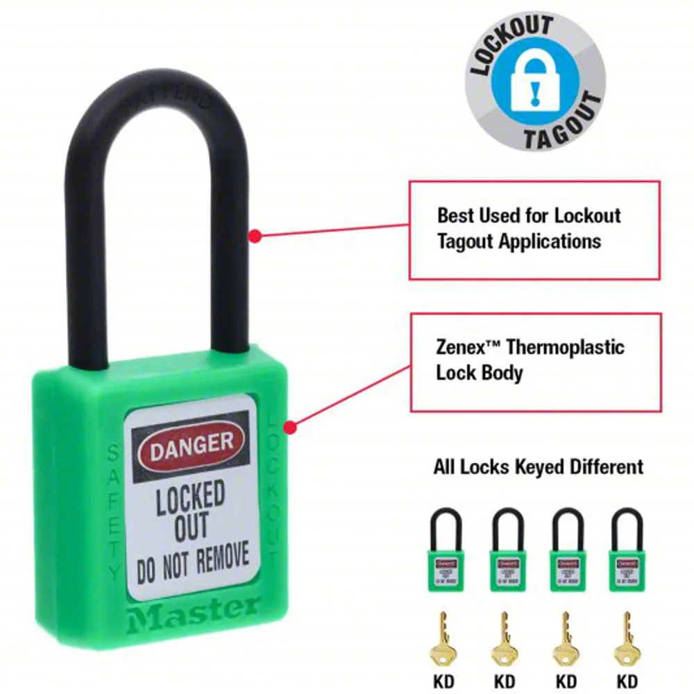 Khóa Móc An Toàn Master Lock 406GRN 4 1 Master Lock 406GRN Safety Padlock