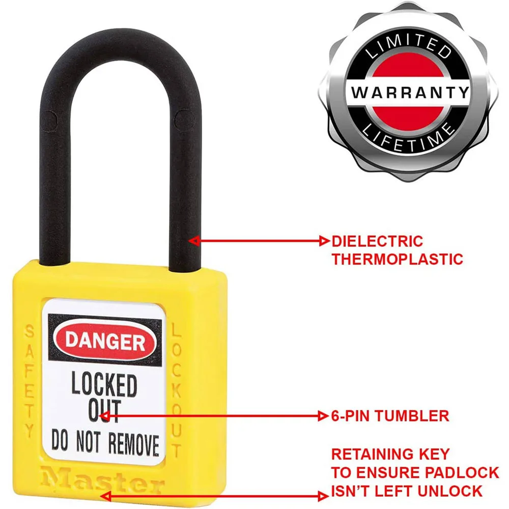 Khóa Móc An Toàn Master Lock 406YLW 4 1 Master Lock 406YLW Safety Padlock