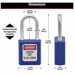 1 Master Lock 410BLU Safety Padlock