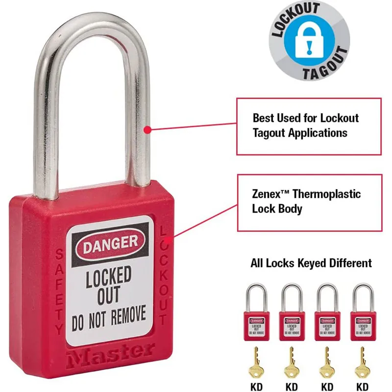 Khóa Móc An Toàn Master Lock 410RED 4 1 Master Lock 410RED Safety Padlock