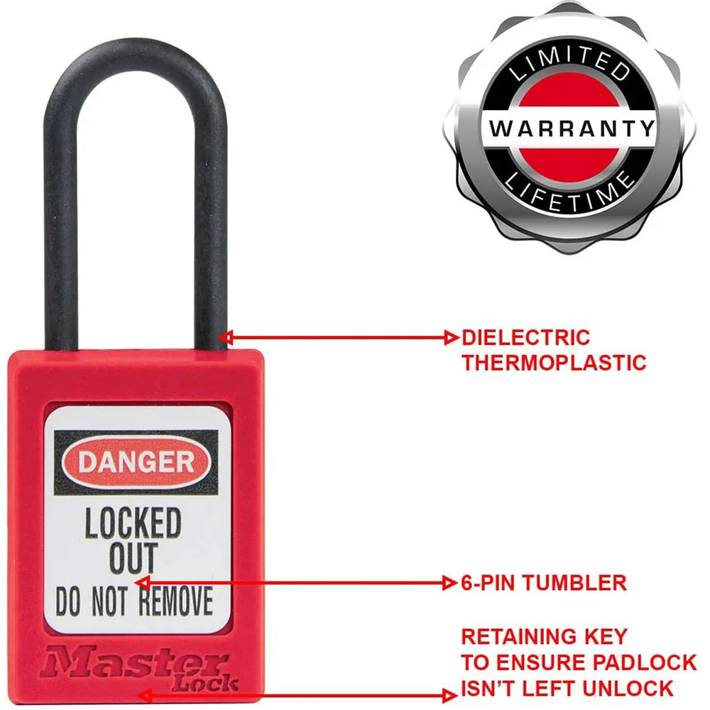 Khóa Móc An Toàn Master Lock S32RED 3 1 Master Lock S32RED Safety Padlock