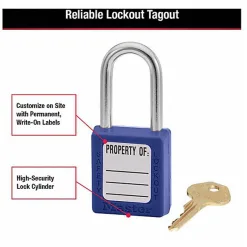 2 Master Lock 410BLU Safety Padlock