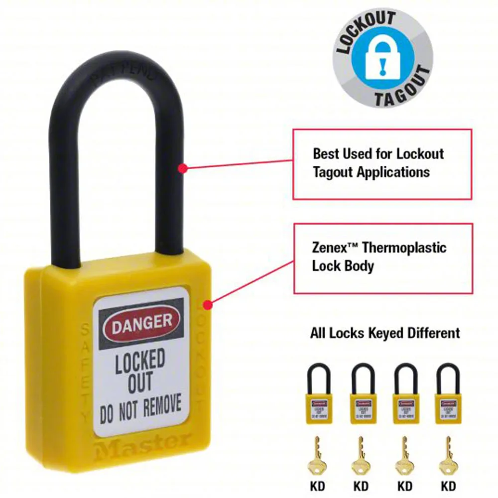 Khóa Móc An Toàn Master Lock 406YLW 5 3 Master Lock 406YLW Safety Padlock
