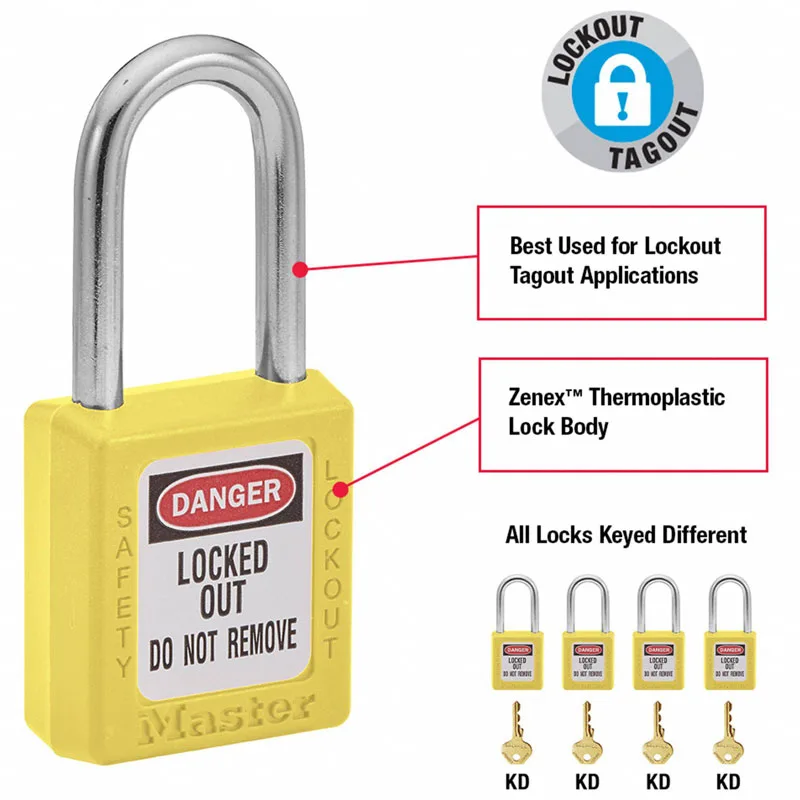 Khóa Móc An Toàn Master Lock 410YLW 4 3 Master Lock 410YLW Safety Padlock