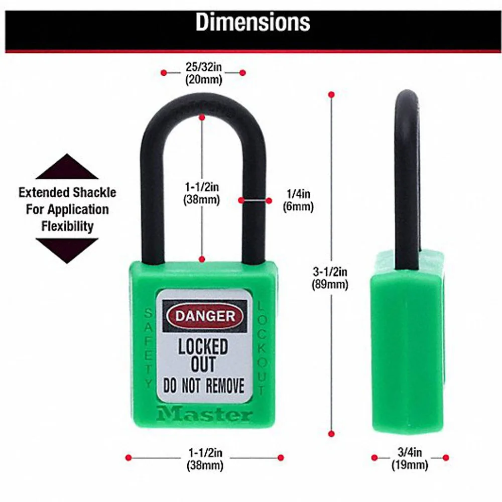 Khóa Móc An Toàn Master Lock 406GRN 5 4 Master Lock 406GRN Safety Padlock