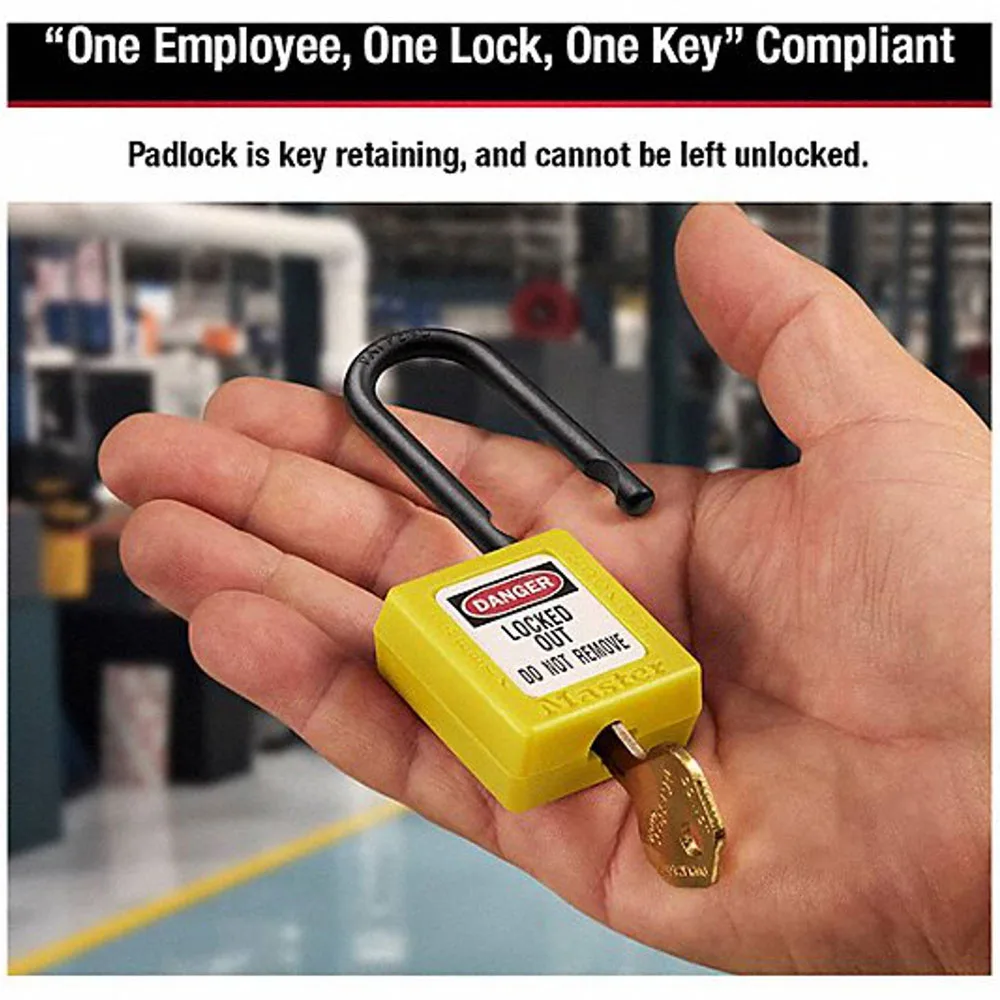 Khóa Móc An Toàn Master Lock 406YLW 6 4 Master Lock 406YLW Safety Padlock