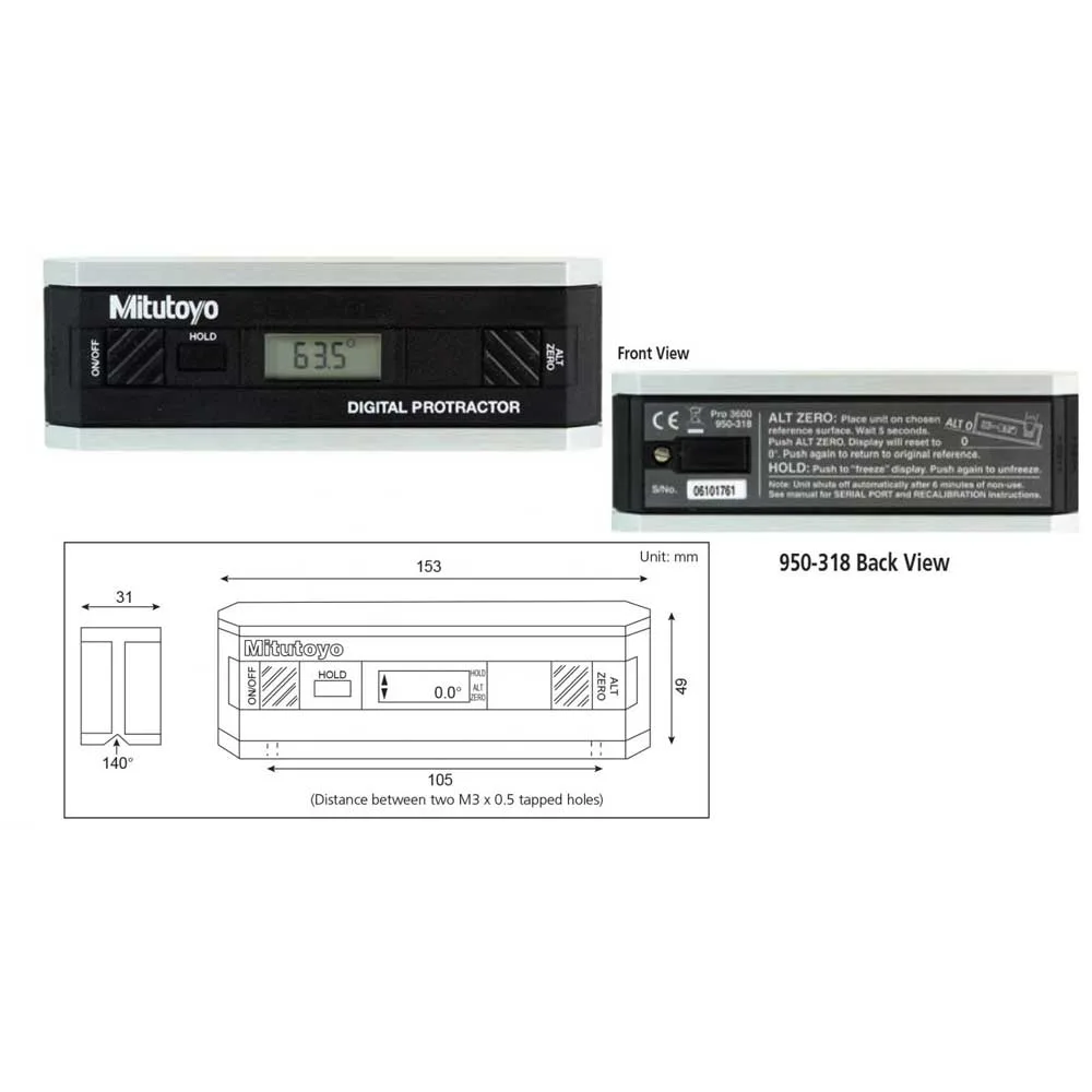 Nivo Đo Góc Điện Tử Mitutoyo 950-318 7 950 318 z1