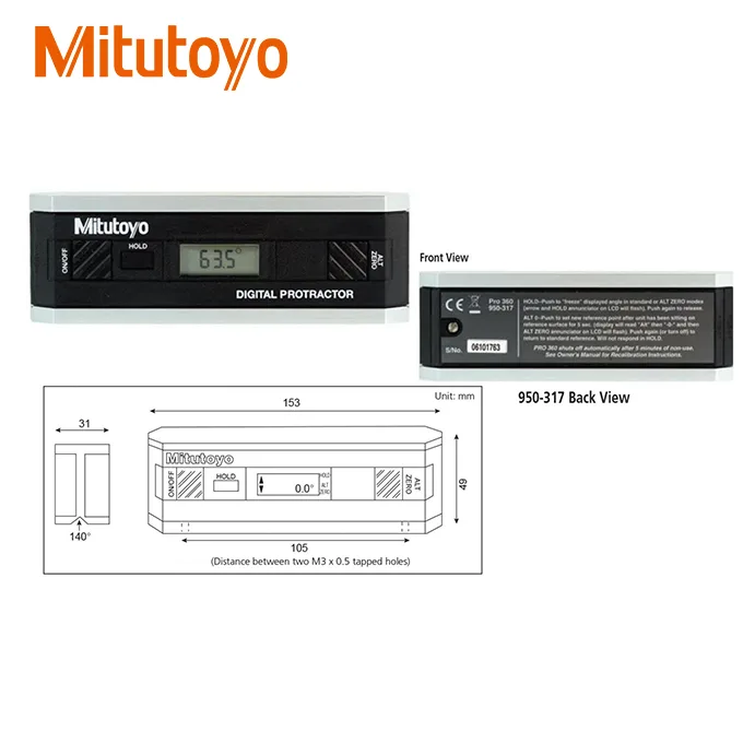 Nivo Đo Góc Điện Tử Mitutoyo 950-317 4 Mitutoyo 950 317 1
