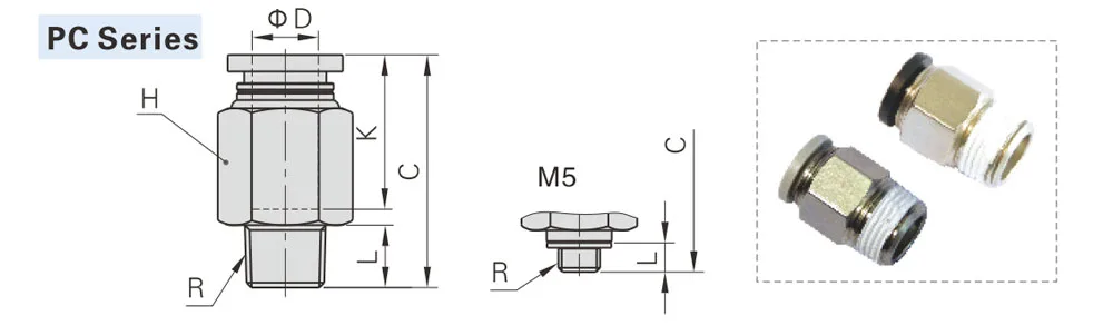 Push in fitting Airtac PC tech