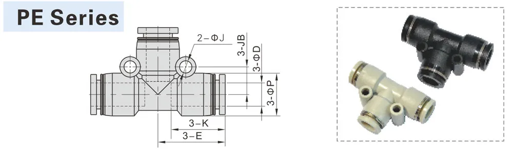 Push in fitting Airtac PE tech