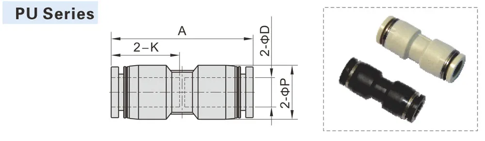 Push in fitting Airtac PU tech