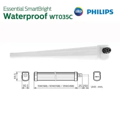 Bộ đèn LED chống ẩm WT035C LED30 L1200 30W Philips