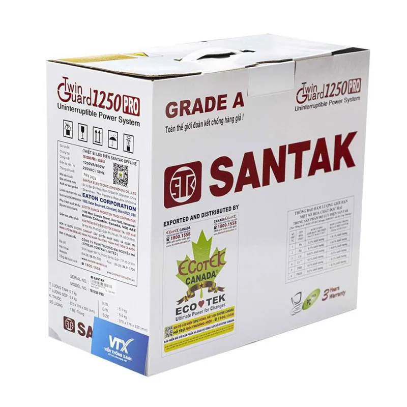 Bộ Lưu Điện UPS Santak TG1250 PRO 3 1 SANTAK TG1250 PRO